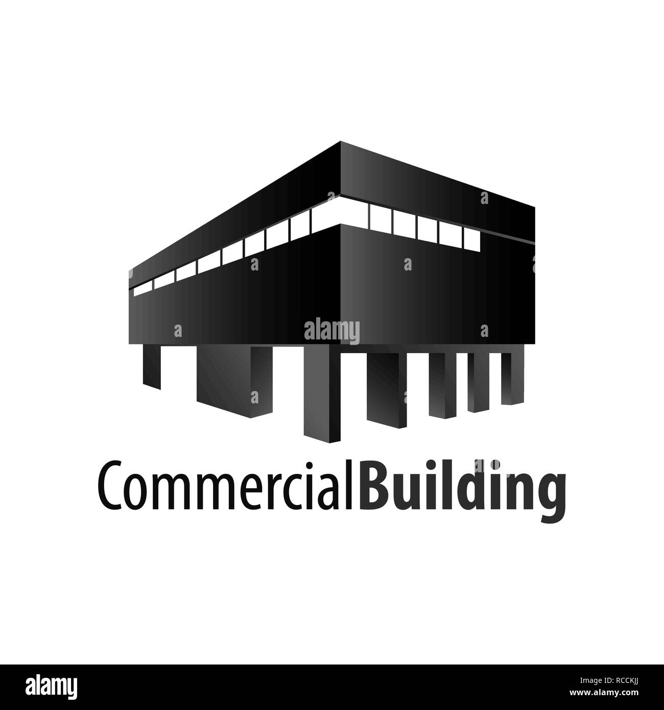 Kommerzielles Gebäude logo Konzept Design. Symbol grafische Vorlage element Vektor Stock Vektor