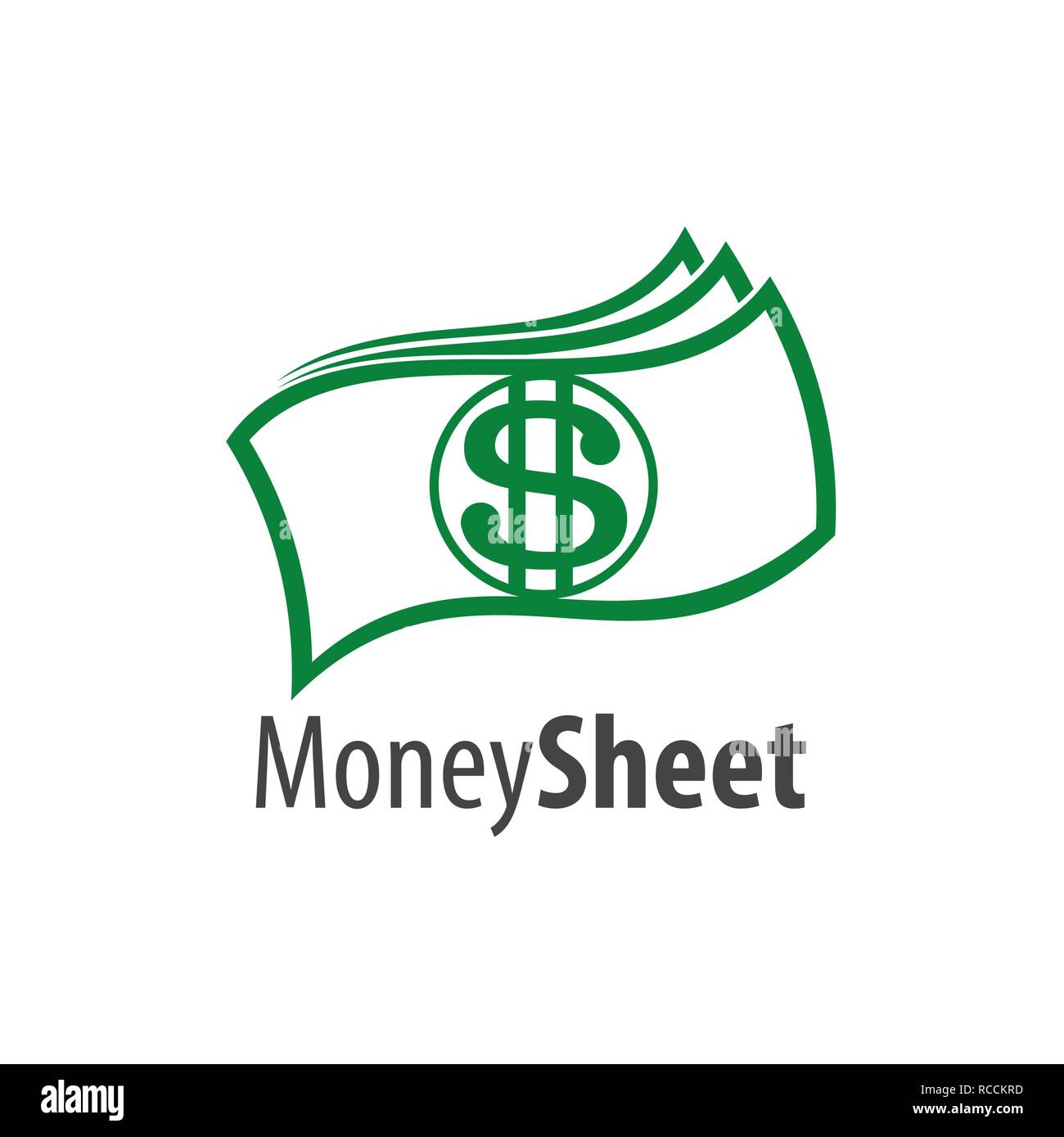 Geld Blatt logo Konzept Design. Symbol grafische Vorlage element Vektor Stock Vektor