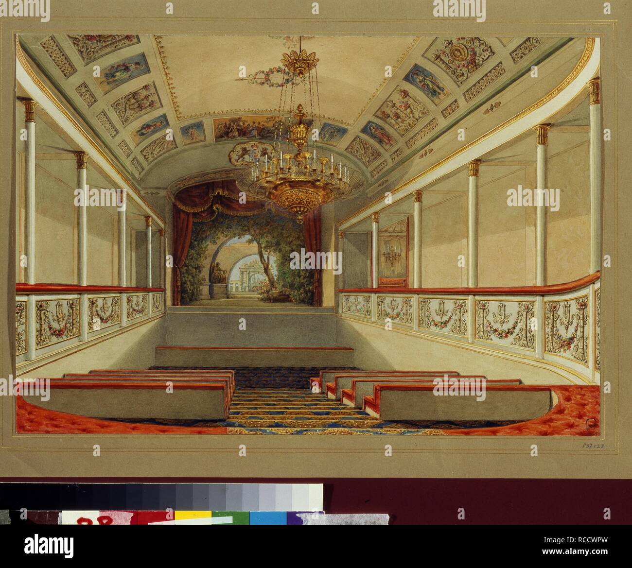 Das Home Entertainment-System in der Yusupov Palast in St. Petersburg. Museum: Staatliches russisches Museum, St. Petersburg. Autor: Sadovnikov, Vasily Semyonovich. Stockfoto