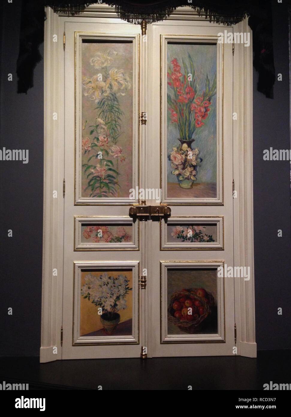 Französische Tür, Grand Paul Camille's Salon an der Rue de Rome. Museum: Archive Camille. Thema: Monet, Claude. Stockfoto