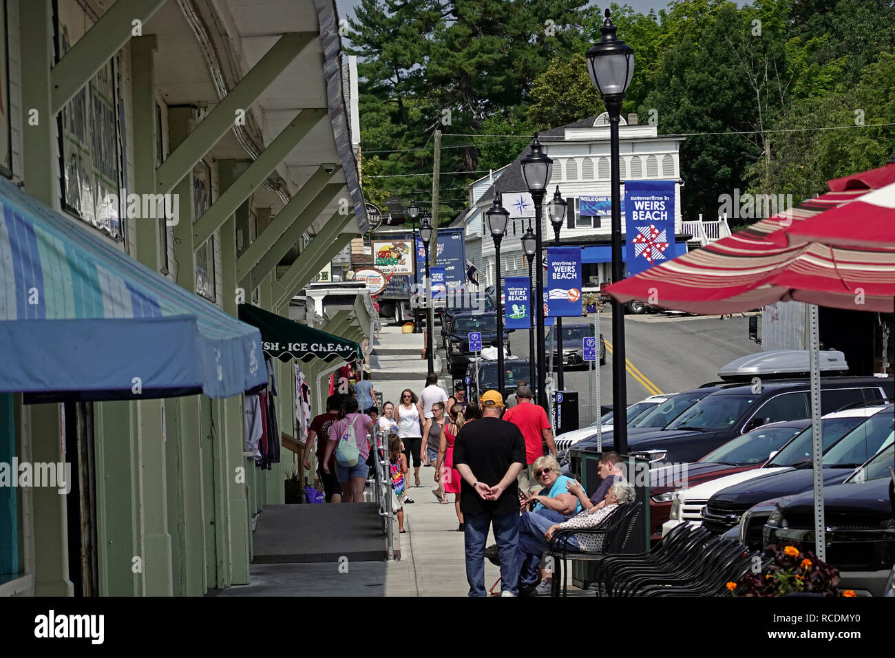 Weirs Beach Lake Winnipesaukee New Hampshire Stockfoto