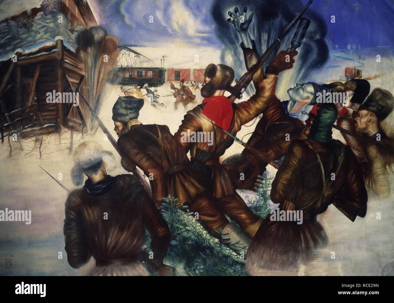An der Nordfront. Die Russischen Bürgerkrieg. Museum: Staatliche Kunsthalle, Lemberg. Autor ...