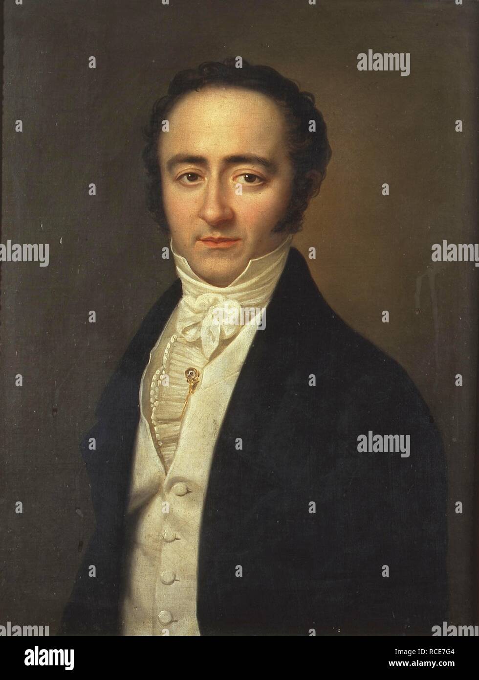 Porträt von Franz Xaver Wolfgang Mozart (1791-1844). Museum: Mozarteum (ISM), Salzburg. Autor: Schweickart, Karl Gottlieb. Stockfoto