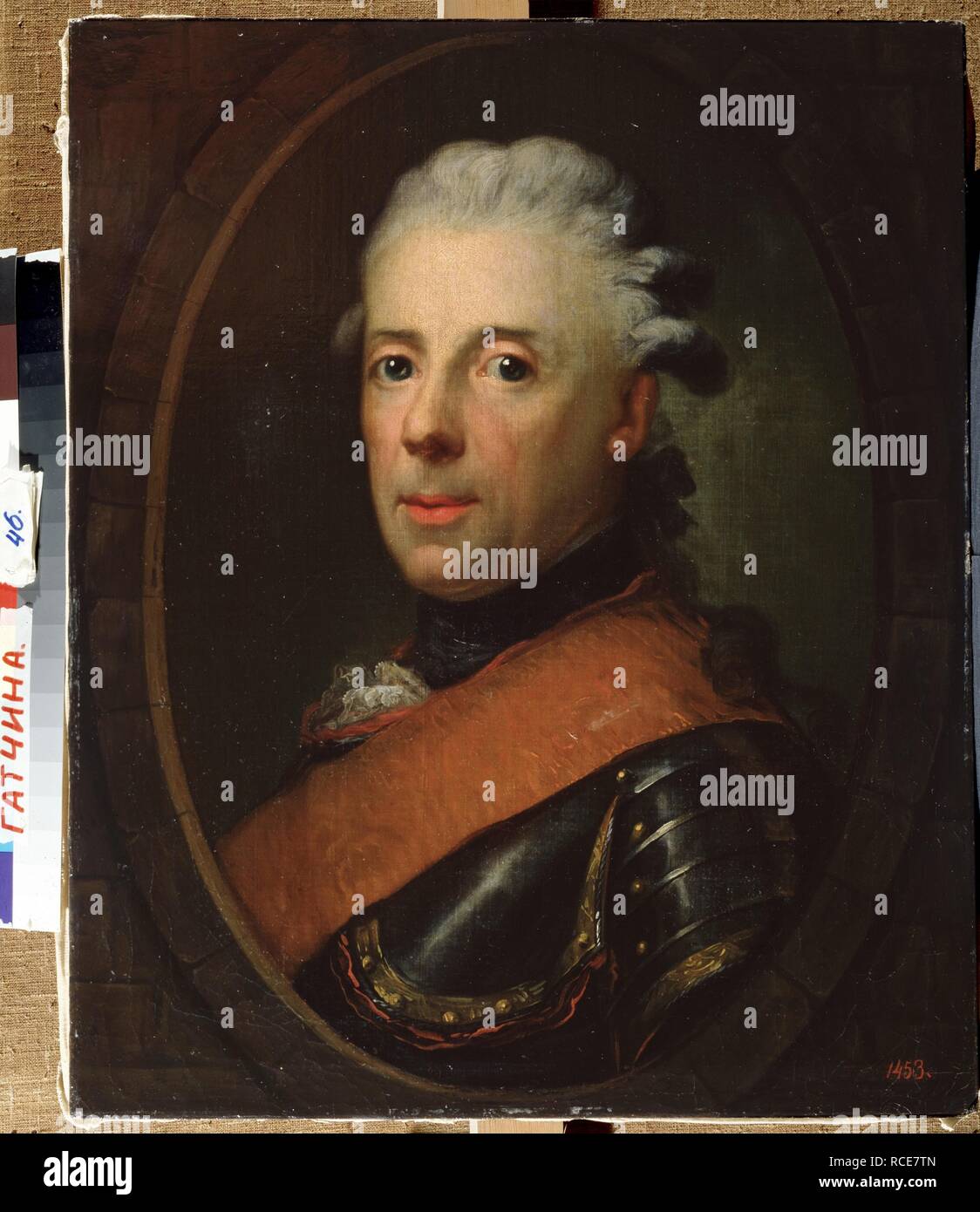 Porträt des Prinzen Heinrich von Preußen (1726-1802). Museum: Zustand Open-air Museum Palace Gatschina, St. Petersburg. Autor: GRAFF, Anton. Stockfoto