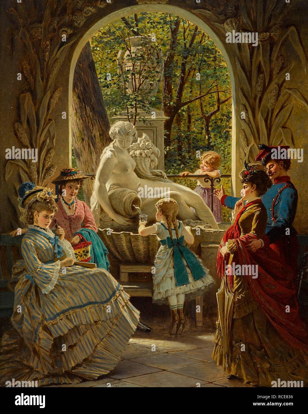 Pavillon der Messe Frühling in Schönbrunn. Museum: private Sammlung. Autor: Ebert, Anton. Stockfoto