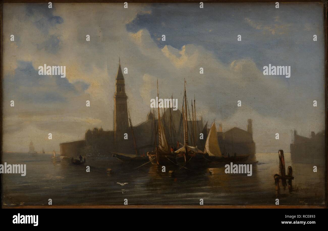 Blick auf Venedig. Museum: Staat A Radishchev Art Museum, Saratow. Autor: Bogolyubov, Alexej Petrowitsch. Stockfoto