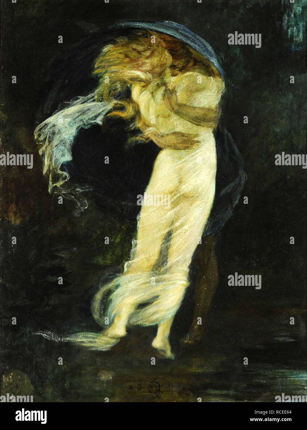 Die Walküre. Siegmund umfasst Sieglinde. Museum: Palazzo Fortuny, Musei Civici di Venezia. Autor: Mariano Fortuny Y MADRAZO,. Stockfoto