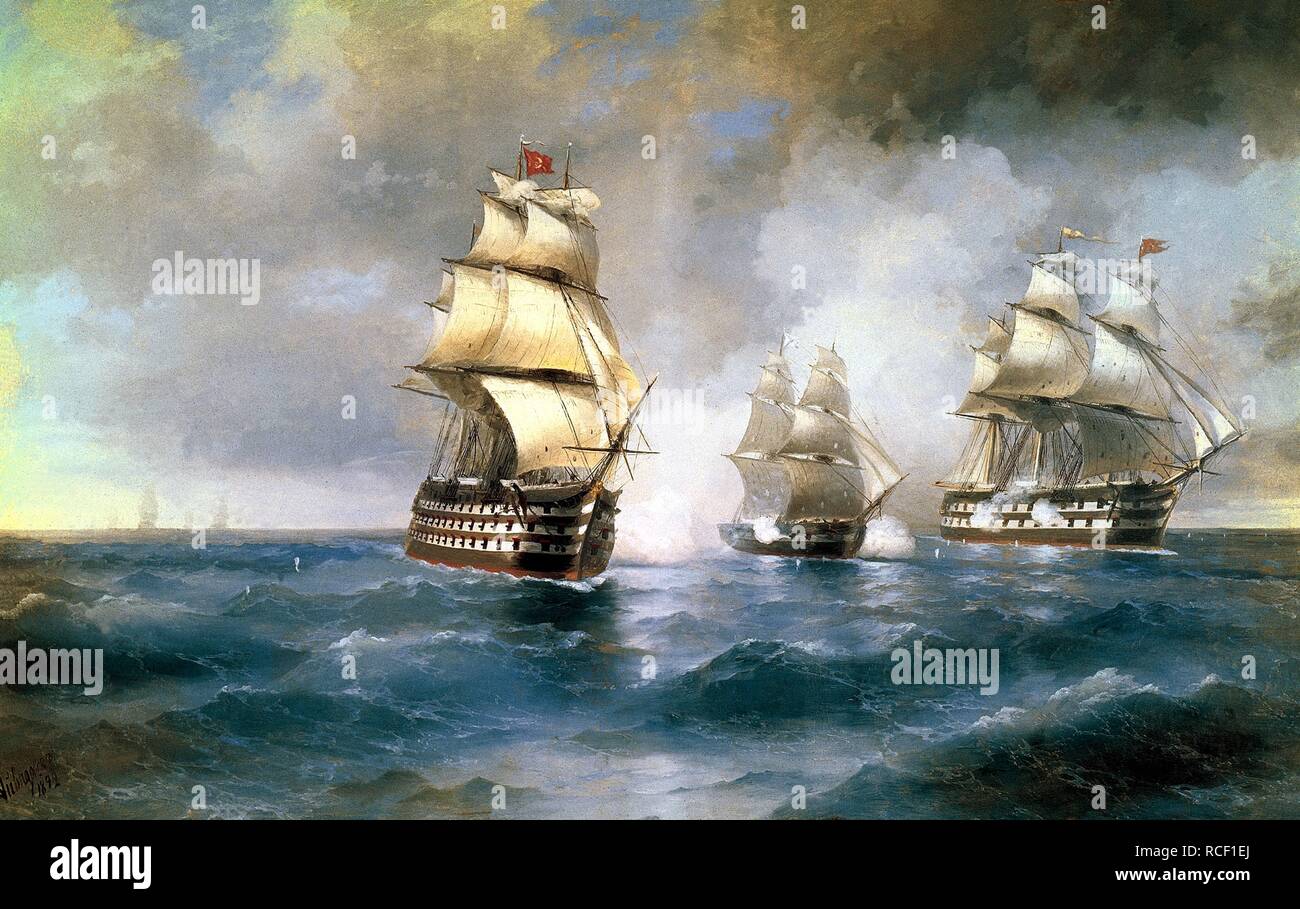 Brig Mercury Durch Zwei Türkische Schiffe Am 14 Mai 1829