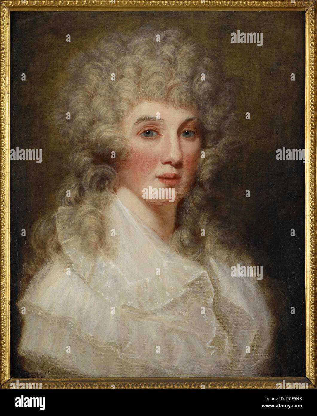 Frau Susannah Selina Sophia Metcalfe (1756-1815). Verheiratet Sir Thomas Theophilus Metcalfe, lst Baronet, in Kalkutta im Jahr 1782. Kopf und Schultern portrait. Ölfarbe Leinwand c 1786. Europäische Schule | British School. c 1786. Quelle: Foster 832. Autor: Anon. Stockfoto