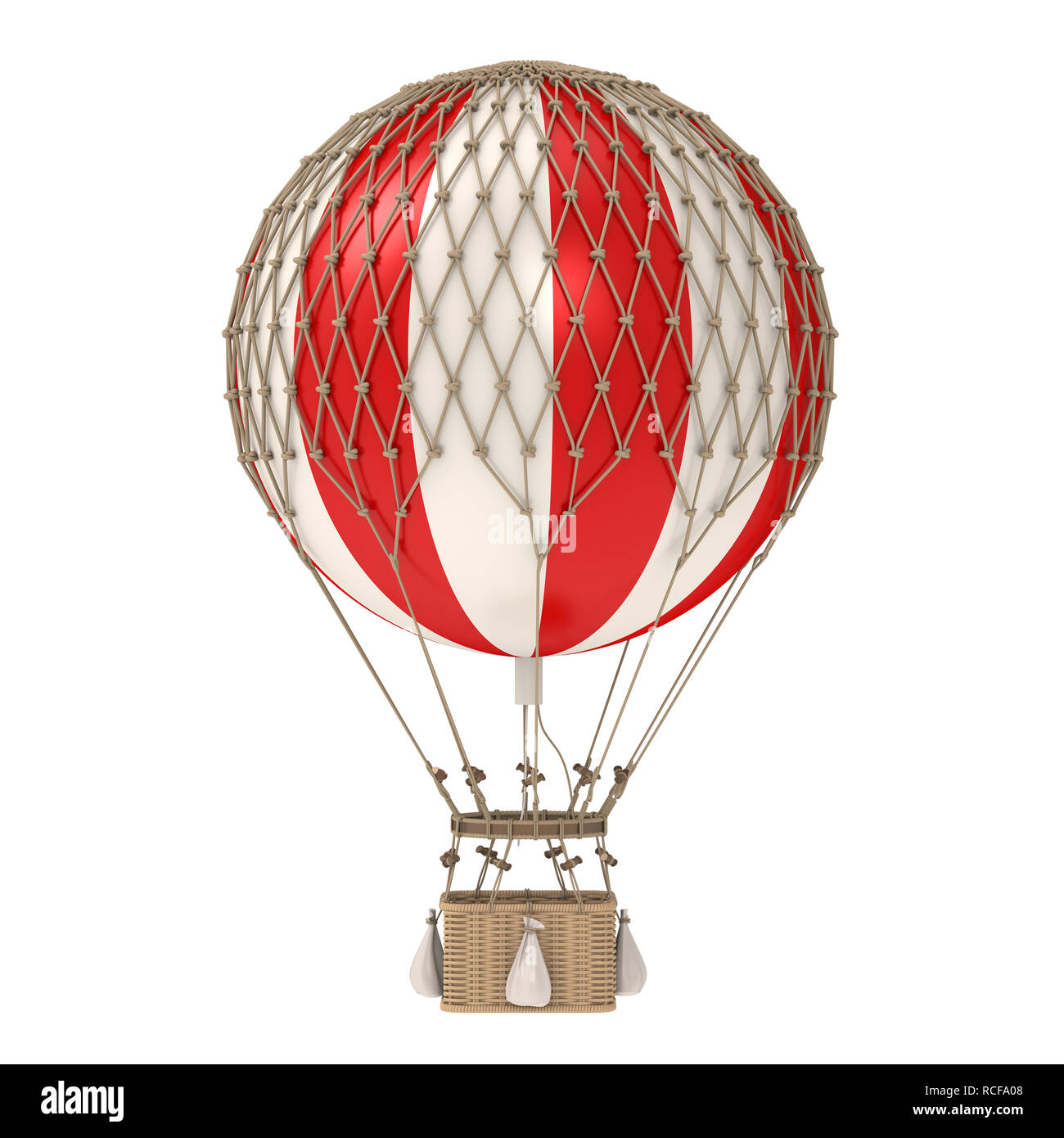 Vintage Hot Air Balloon isoliert Stockfoto