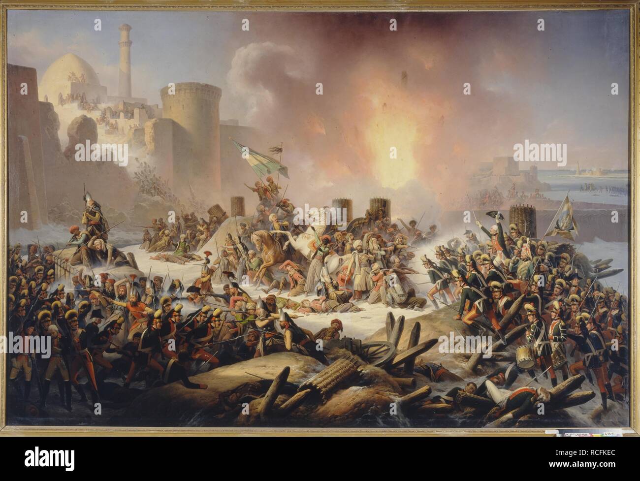 Die Belagerung der Festung Ochakov auf Dezember 1788. Museum: Staatliche zentrale artillerie Museum, St. Petersburg. Autor: SUCHODOLSKI, JANUAR. Stockfoto