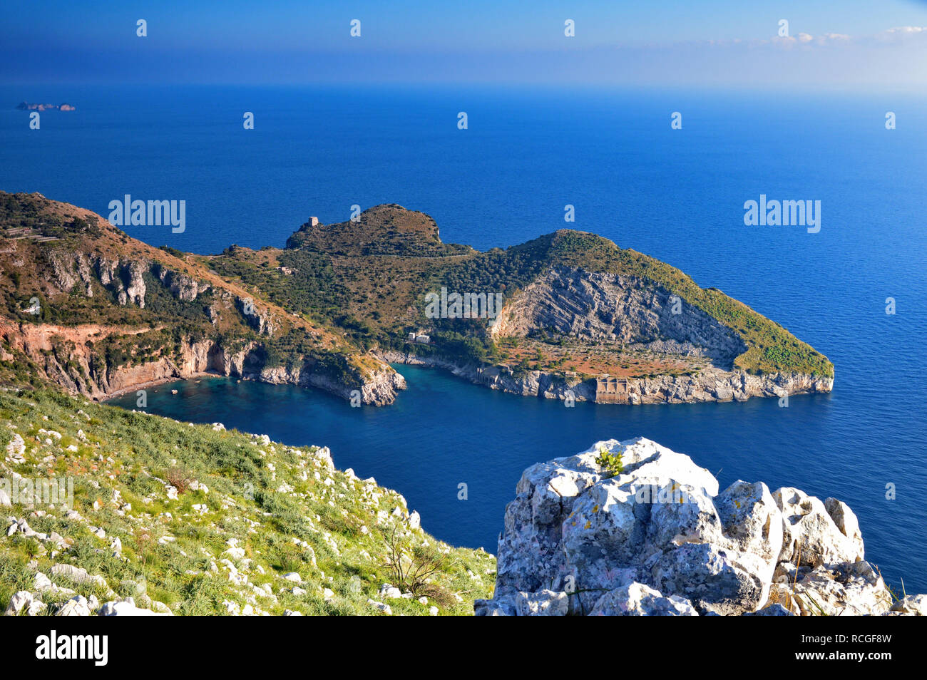 Das Meer der ​​The Amalfiküste in Italien Stockfoto