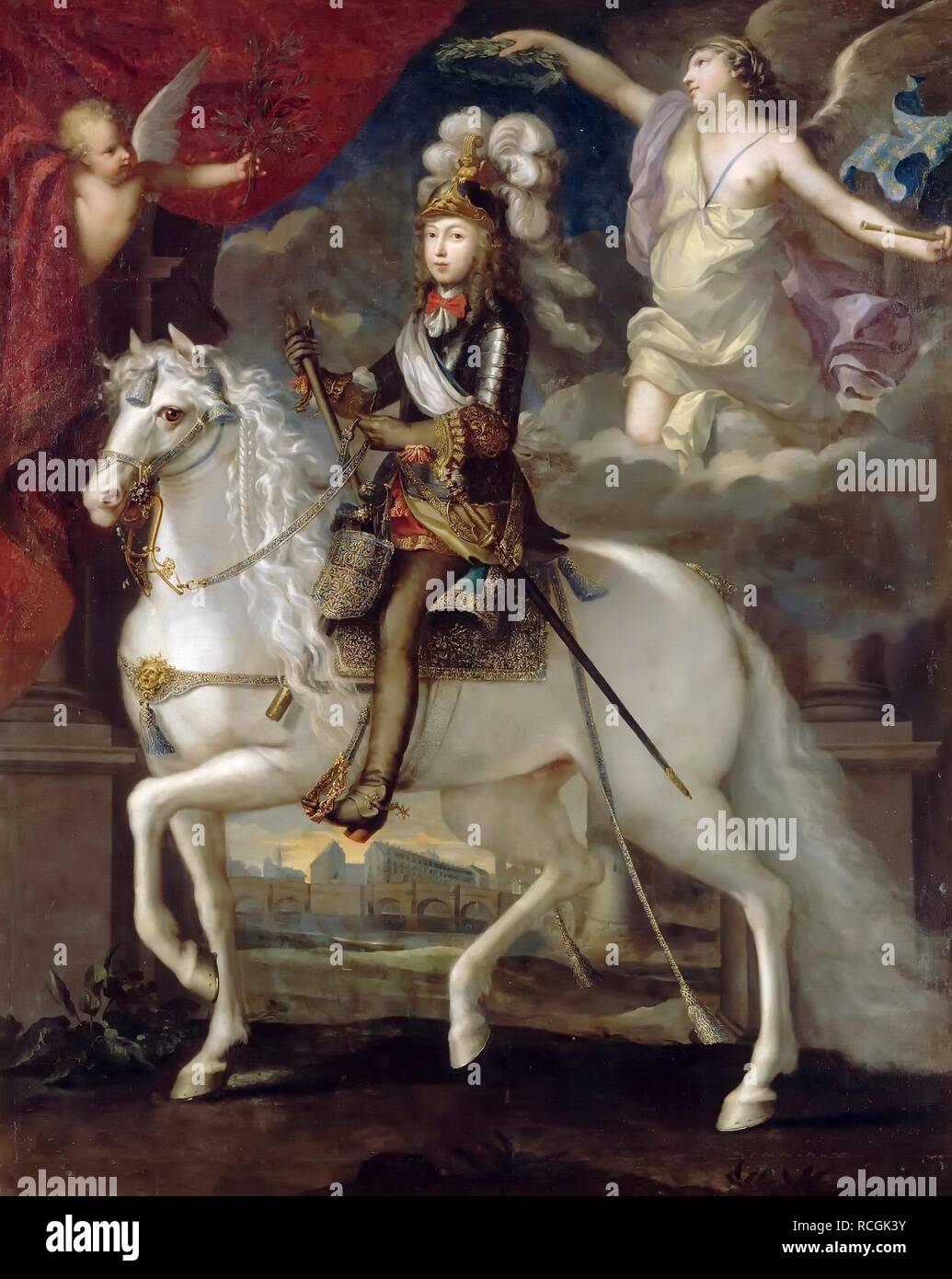 Porträt des Königs Louis XIV (1638 - 1715) als Kind. Museum: Musée de l'Histoire de France, Château de Versailles. Autor: anonym. Stockfoto