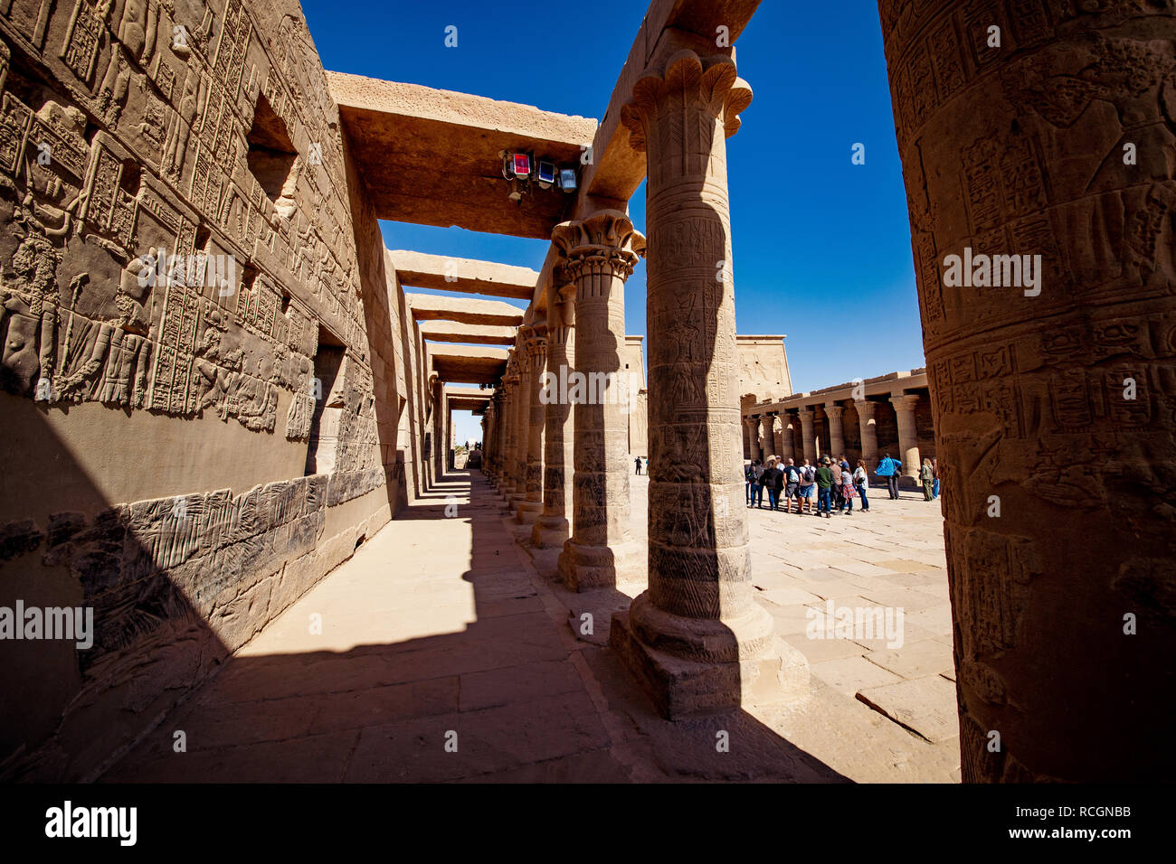 Philae Tempel der Isis auf der Insel Agilkia in Lake Nasser in Ägypten Stockfoto