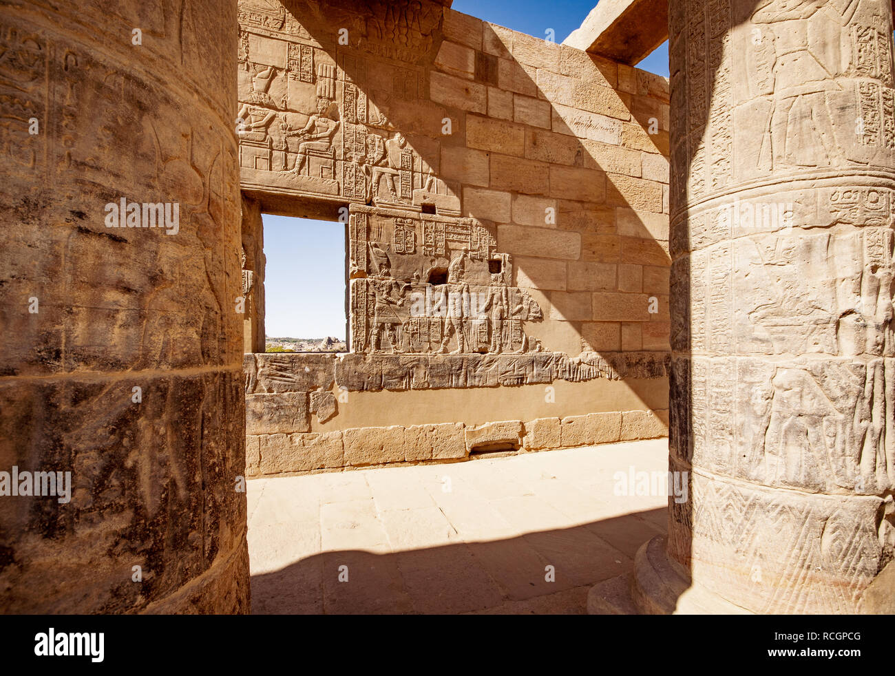 Philae Isis Tempel in Assuan in der Nähe von Luxor Ägypten Stockfoto