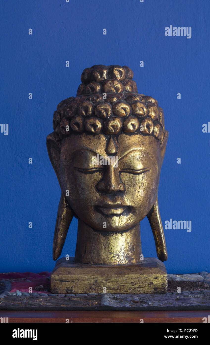 Kopf des Buddha. Stockfoto