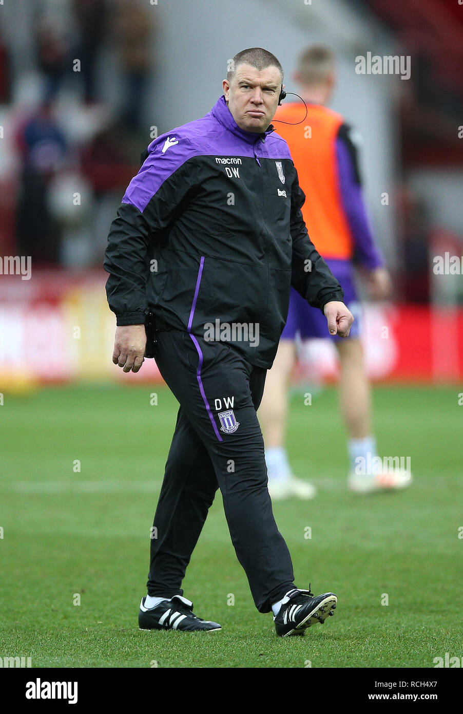 Stoke City Kopf Physiotherapeut Dave Watson Stockfoto
