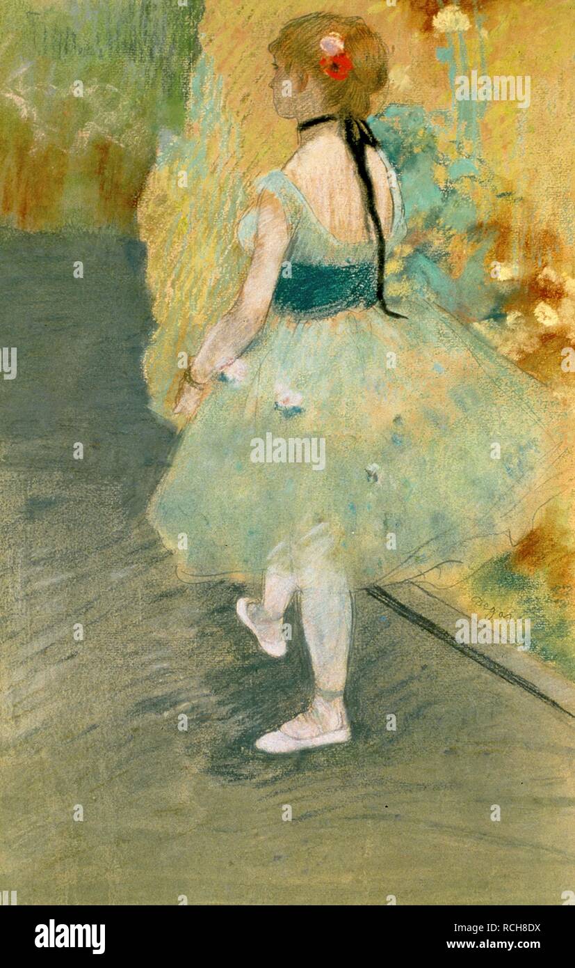 Tänzerin in Grün. Museum: New Orleans Museum of Art Autor: Degas, Edgar. Stockfoto