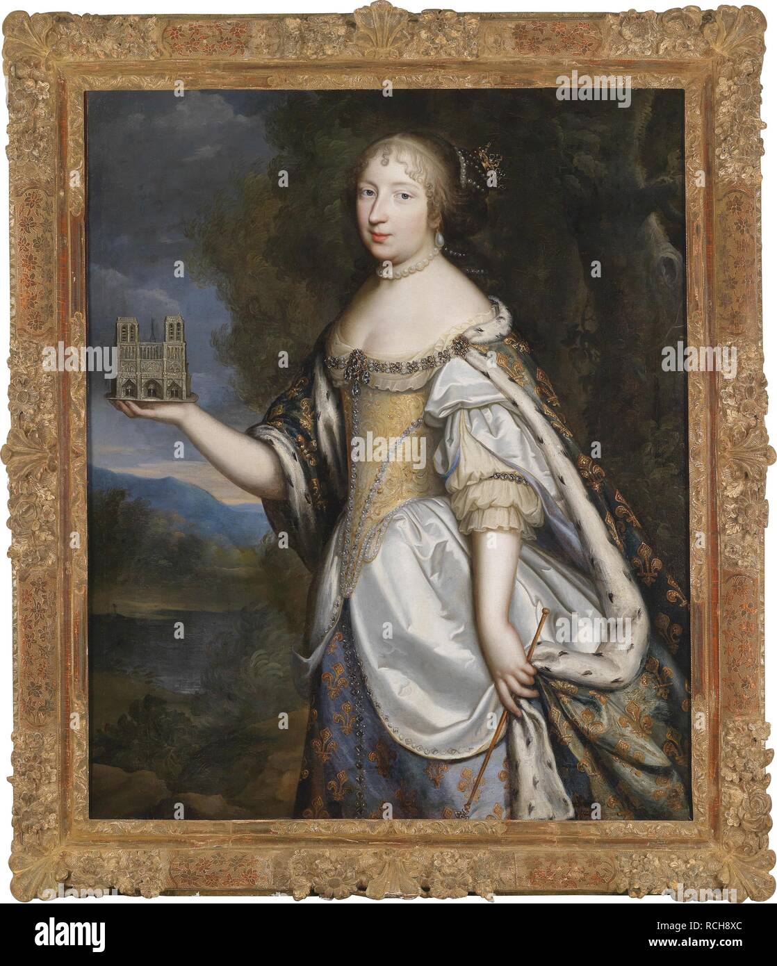 Portrait von Maria Theresia von Spanien (1638-1683), Königin von Frankreich und Navarra. Museum: private Sammlung. Autor: BEAUBRUN, Charles. Stockfoto