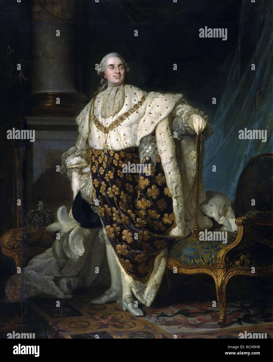 Porträt des Königs Louis XVI (1754-1793). Museum: Musée de l'Histoire de France, Château de Versailles. Autor: Joseph Siffred Duplessis,. Stockfoto