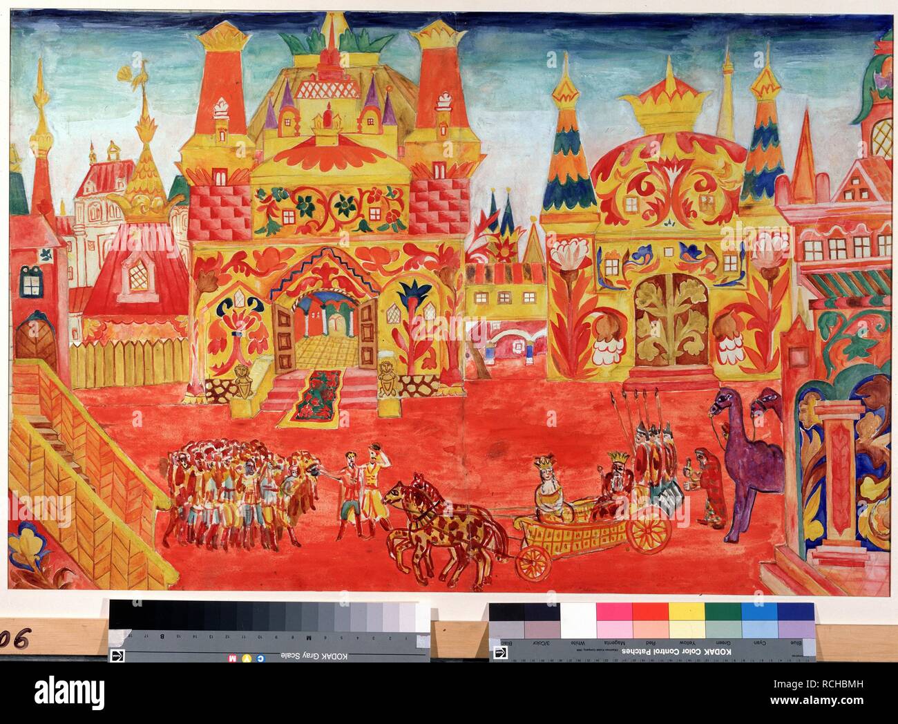 Bühnenbild für die Oper Der goldene Hahn von N. RimskyKorsakov. Museum