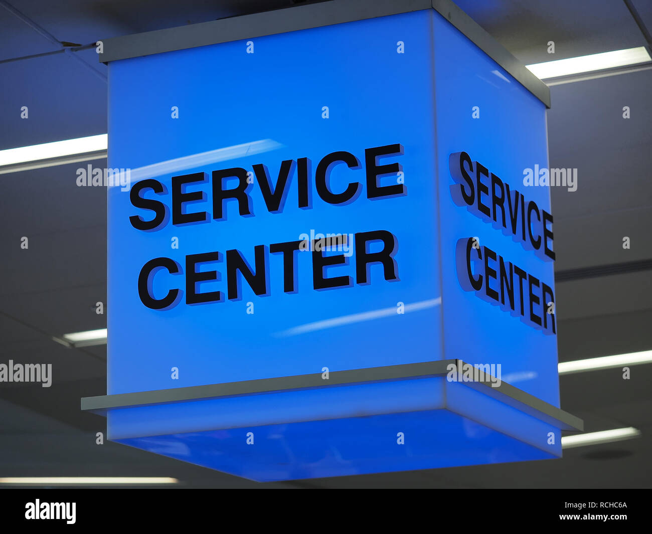 Service Center am Flughafen San Francisco International Stockfoto