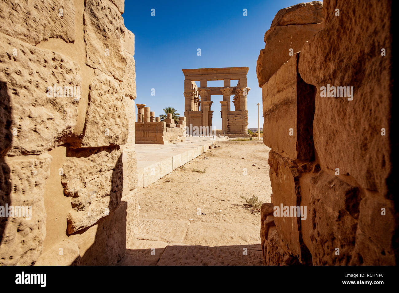 Trajan Kiosk im Philae Tempel in Assuan Ägypten Stockfoto