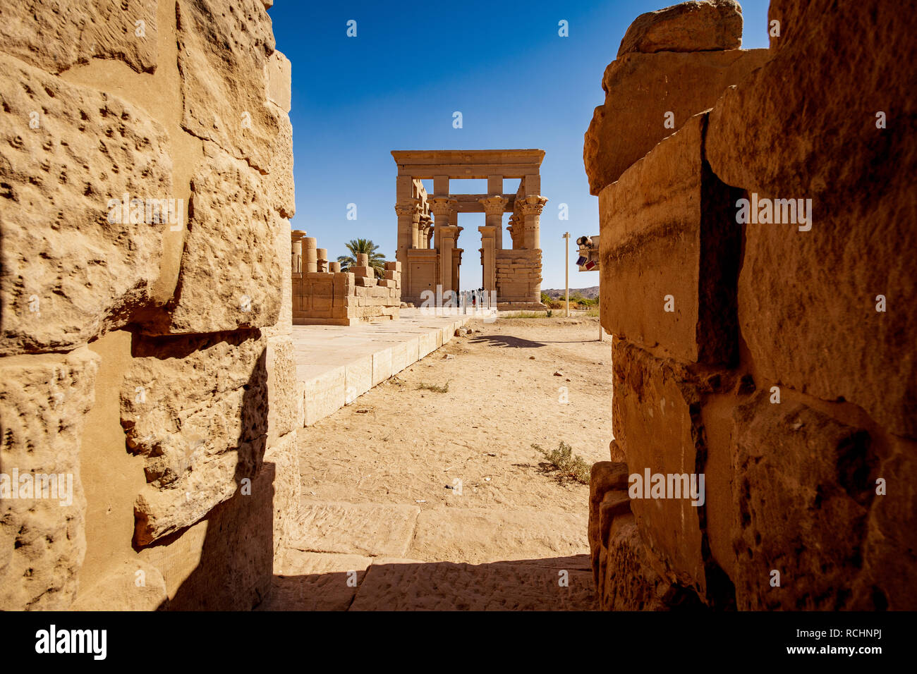 Die alte Trajan Kiosk im Philae Tempel in Assuan Ägypten Stockfoto