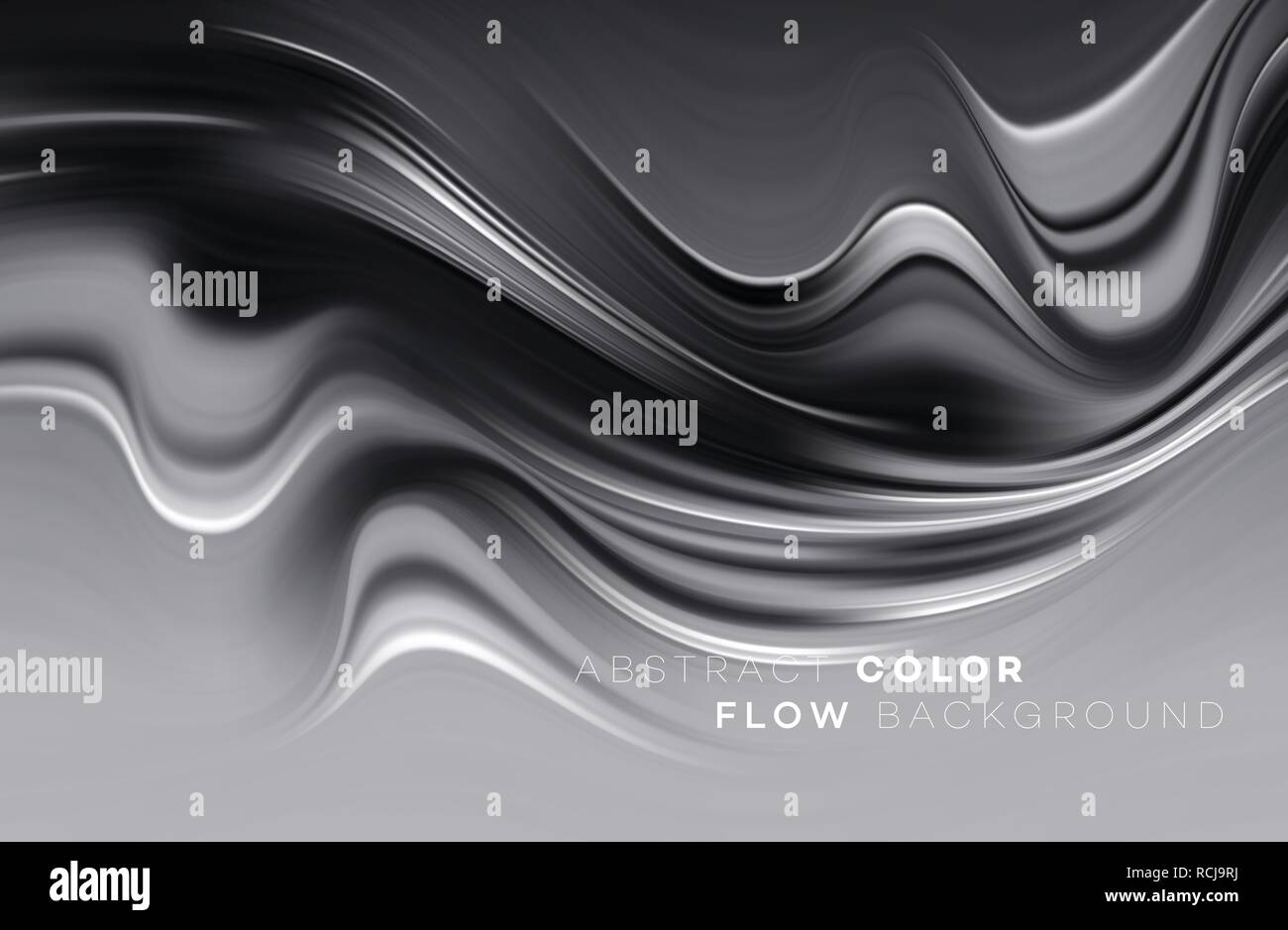 Modernes, farbenfrohes flow Poster. Wave flüssige Form in der Farbe schwarz hintergrund. Art Design für Ihr Design Projekt. Vector Illustration Stock Vektor