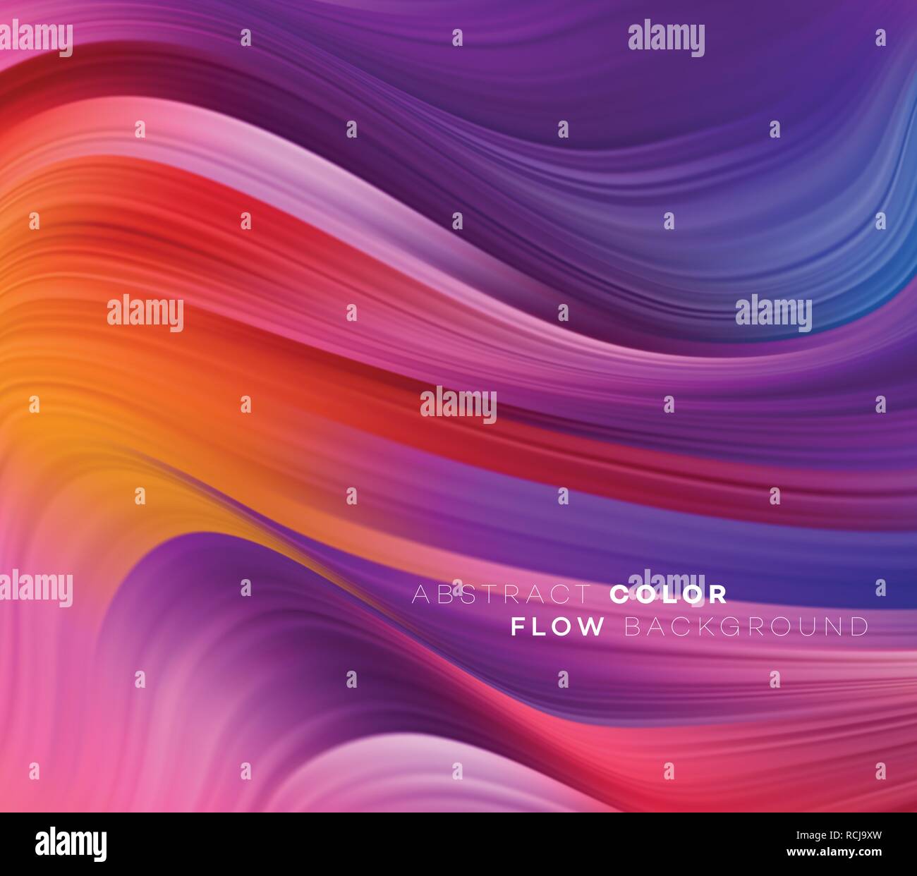 Modernes, farbenfrohes flow Poster. Wave flüssige Form in der Farbe schwarz hintergrund. Art Design für Ihr Design Projekt. Vector Illustration Stock Vektor