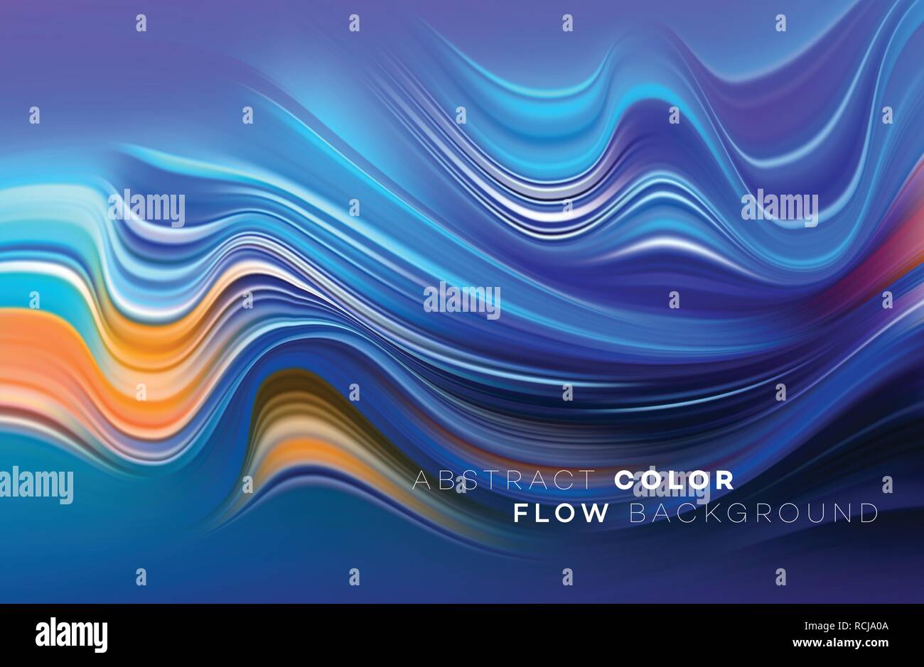 Modernes, farbenfrohes flow Poster. Wave flüssige Form in der Farbe schwarz hintergrund. Art Design für Ihr Design Projekt. Vector Illustration Stock Vektor