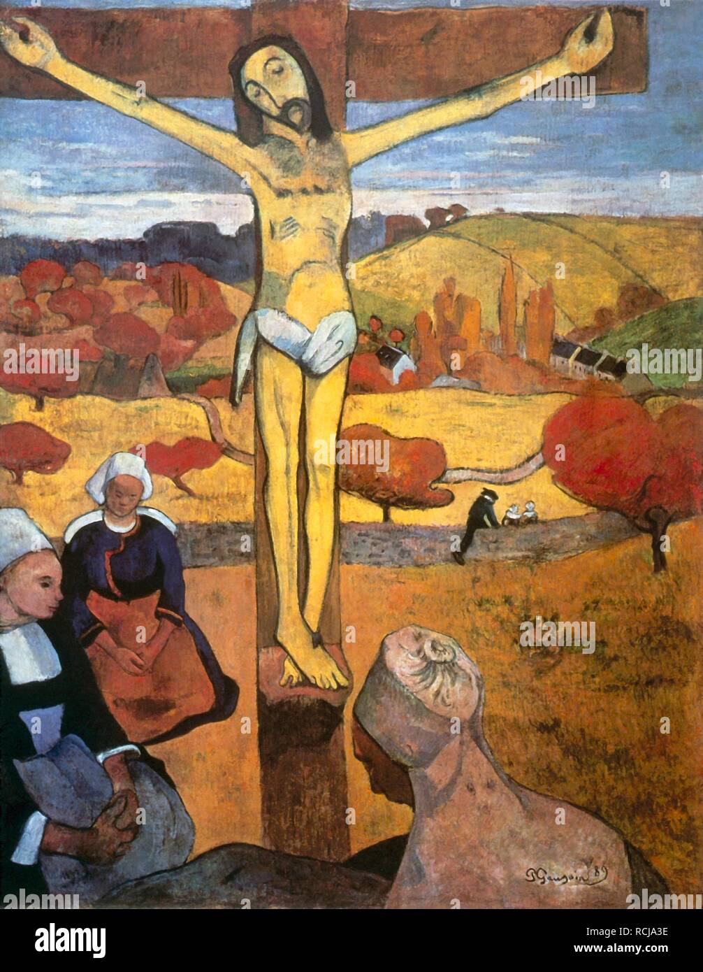 Der gelbe Christus. Museum: Albright-Knox Art Gallery. Autor: Gauguin, Paul Eugéne Henri. Stockfoto