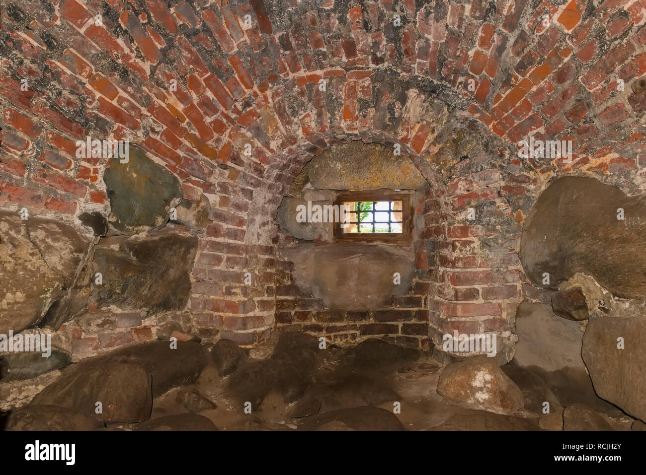 Solowki, der Republik Karelien, Russland - 27. JUNI 2018: Gefängniszelle in der spaso-preobrazhensky Solovetsky Kloster. Russland, Oblast Archangelsk, Primor Stockfoto