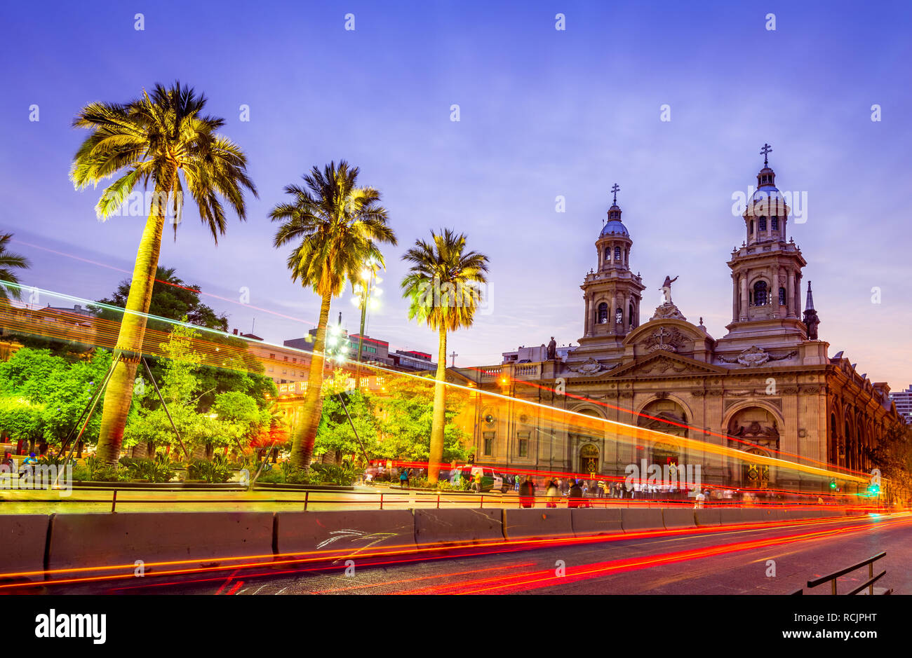 Santiago de Chile, Plaza de Armas, dem Hauptplatz von Chile Hauptstadt Stockfoto