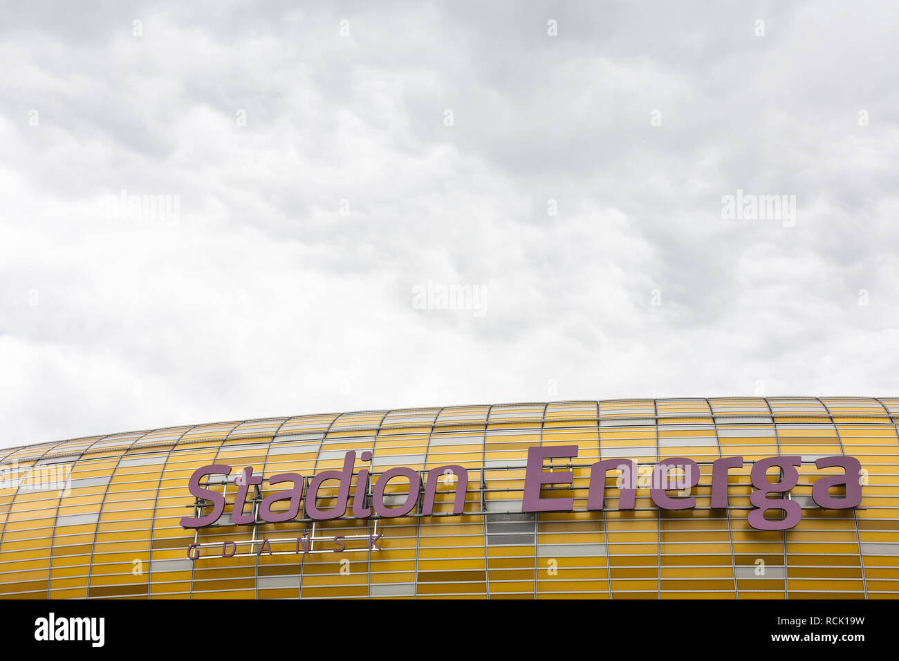 Danzig, Polen - 21. Juli 2016: Stadion Energa Danzig Stadion (ehemals PGE Arena). Auf der größten Fußball-Arenen in Polen. Stockfoto