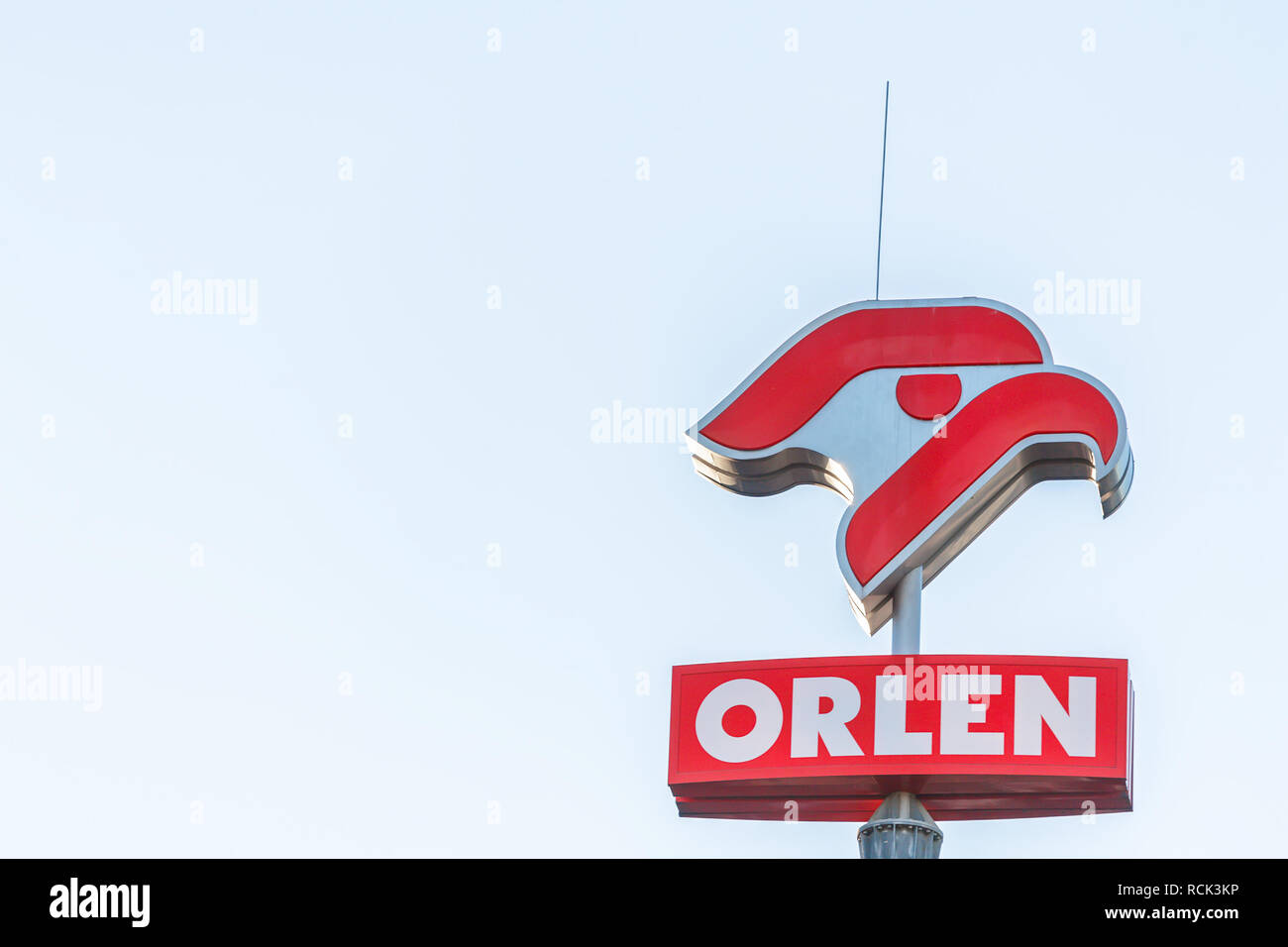 Danzig, Polen - 25. Juli 2016: PKN Orlen Tankstelle - wichtigsten polnischen Ölraffinerie Gruppe und Benzin Händler mit Sitz in Plock, Pol entfernt Stockfoto