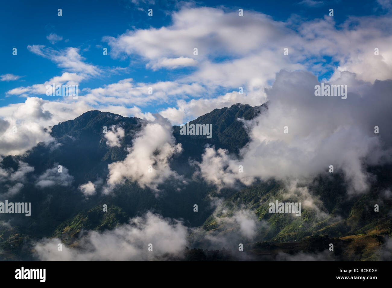Hoang Lien Son Berge, Sa Pa, nordwestlichen Vietnam Stockfoto