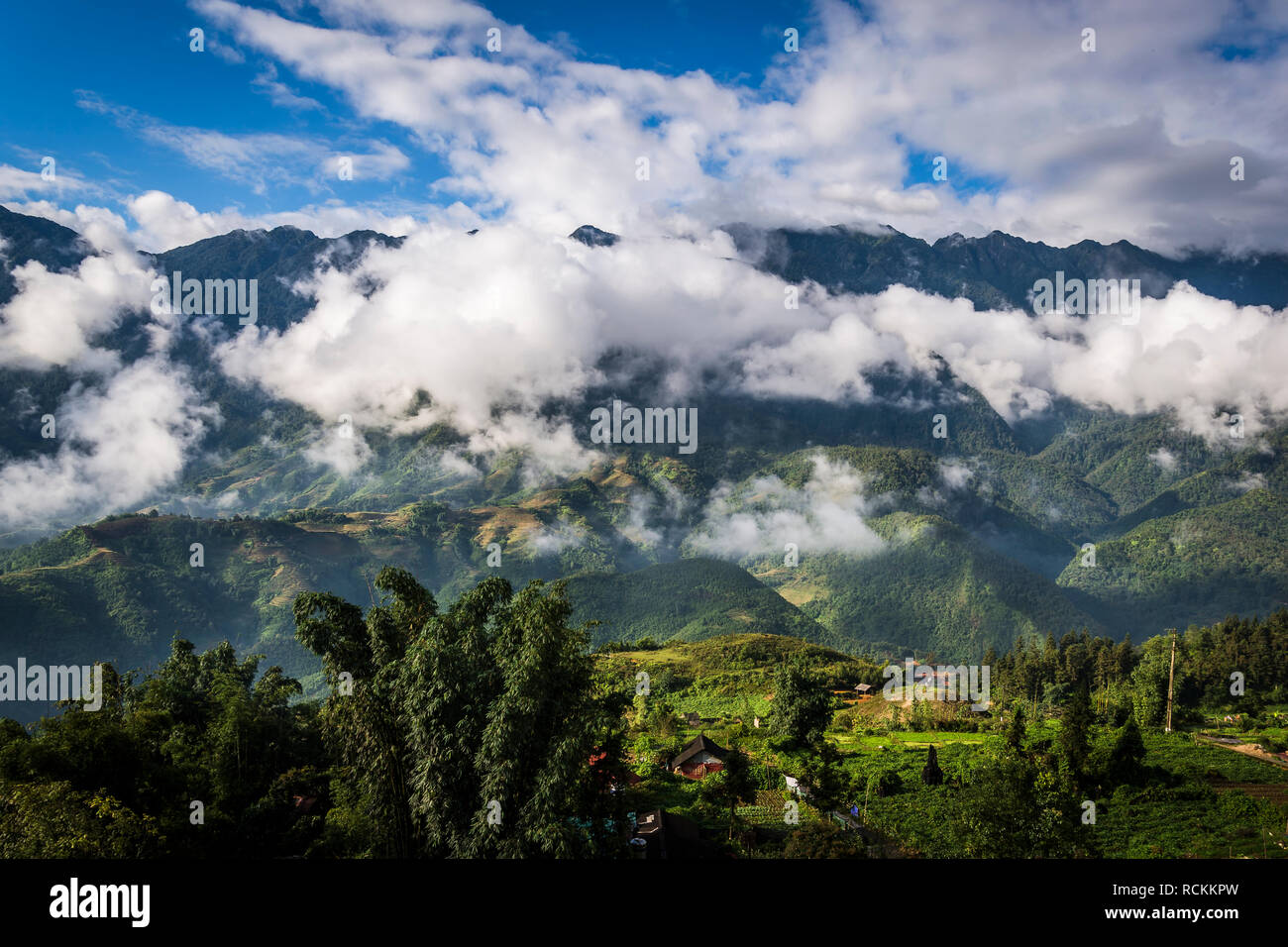 Hoang Lien Son Berge, Sa Pa, nordwestlichen Vietnam Stockfoto
