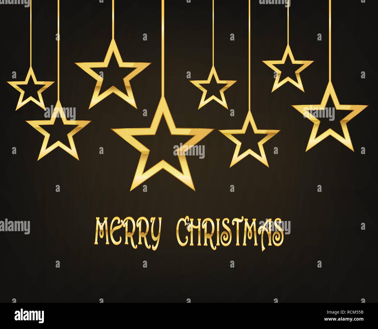 Festliche Hintergrund mit goldenen Weihnachten Sterne. Vector Illustration. Urlaub Gruß. Stock Vektor