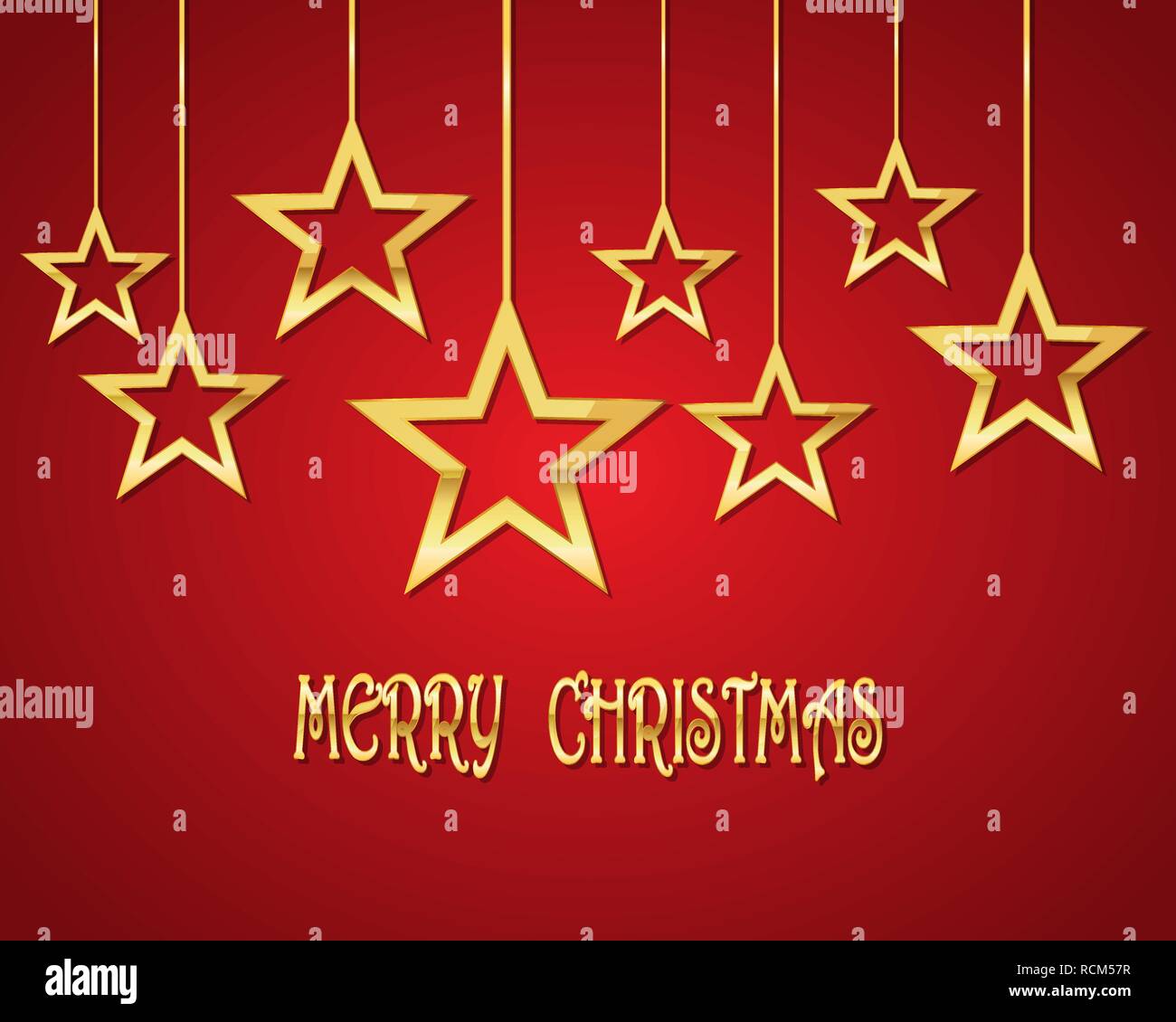 Festliche Hintergrund mit goldenen Weihnachten Sterne. Vector Illustration. Urlaub Gruß. Stock Vektor