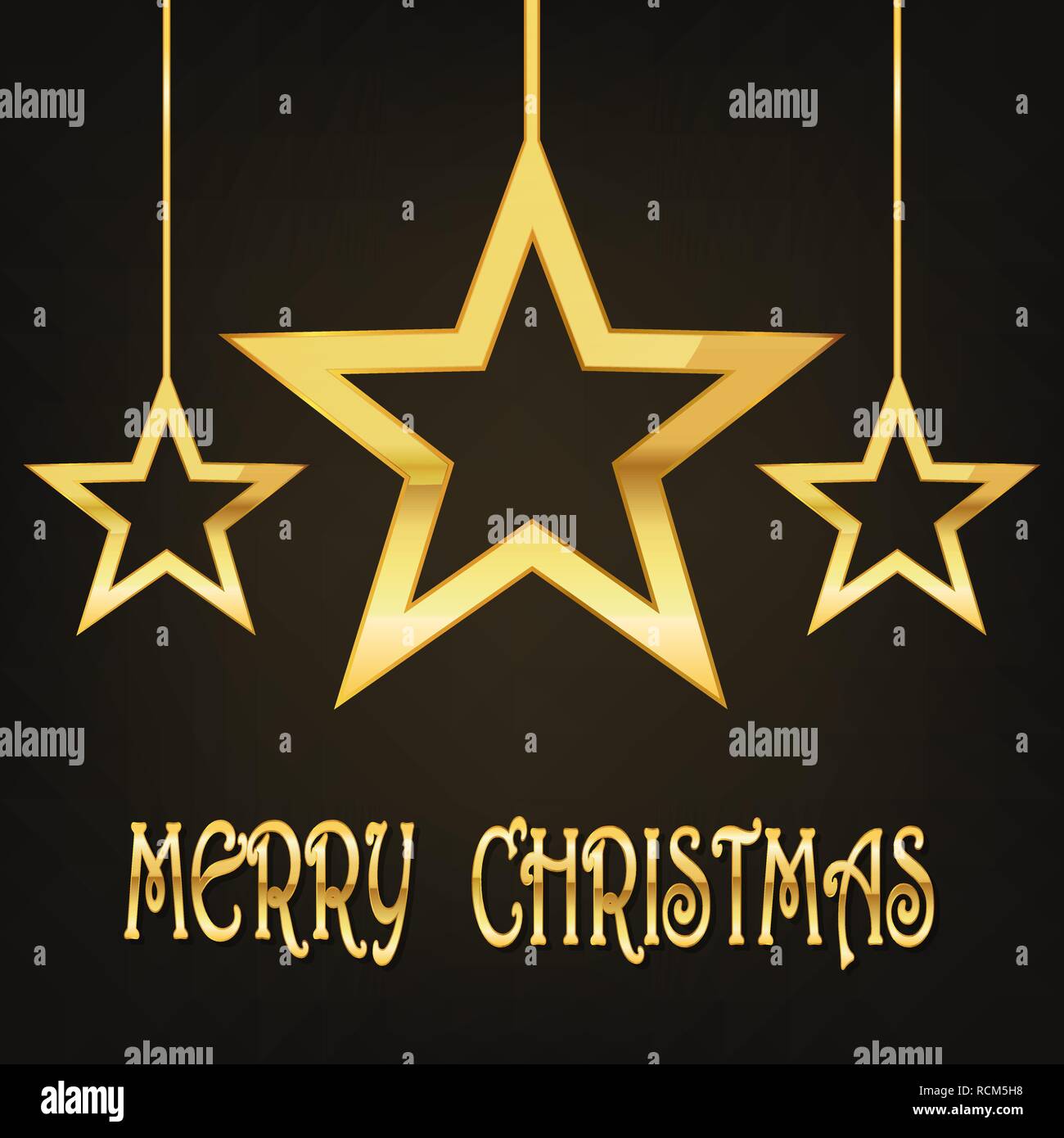 Festliche Hintergrund mit goldenen Weihnachten Sterne. Vector Illustration. Urlaub Gruß. Stock Vektor