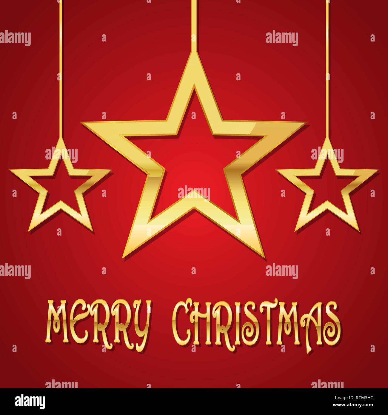 Festliche Hintergrund mit goldenen Weihnachten Sterne. Vector Illustration. Urlaub Gruß. Stock Vektor