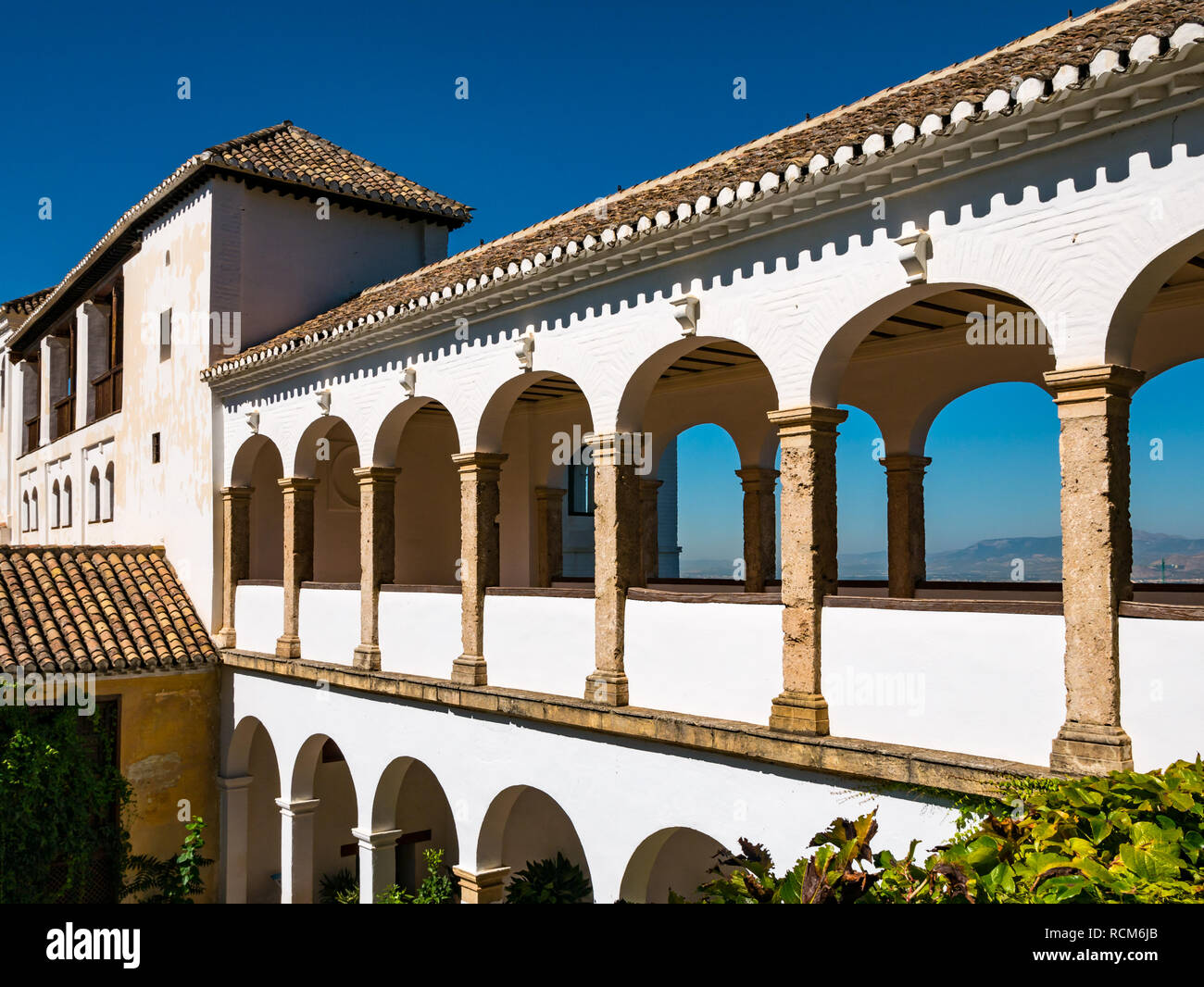Generalife Palast, Alhambra, Granada, Andalusien, Spanien Stockfoto Generalife Palast, Alhambra, Granada, Andalusien, Spanien Stockfoto