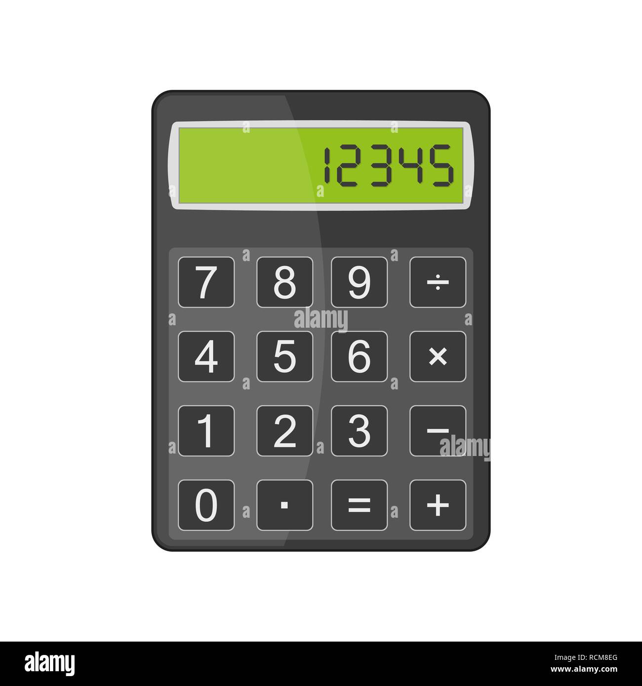 Taschenrechner im flachen Design. Vector Illustration. Farbige Symbol  Rechner, auf weißem Hintergrund Stock-Vektorgrafik - Alamy