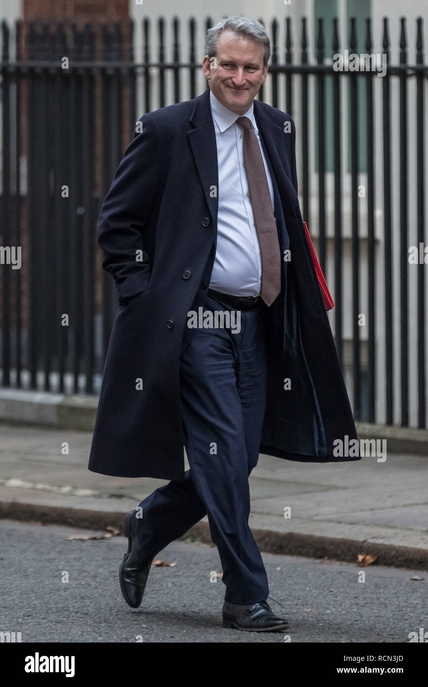 London, Großbritannien. 15. Januar, 2019. Die Minister kommen für die wöchentliche Kabinettssitzung am 10 Downing Street am Tag der 'Mihrer Stimme" auf Prime Minister's Theresa's kann Brexit Entzug beschäftigen. Credit: Guy Corbishley/Alamy leben Nachrichten Stockfoto