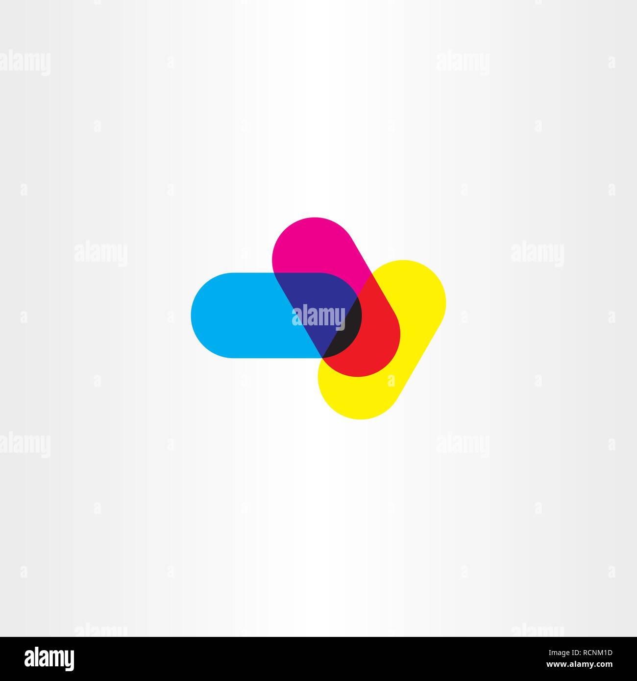 Abstrakte CMYK-Druck logo Vektor Symbol Stock Vektor