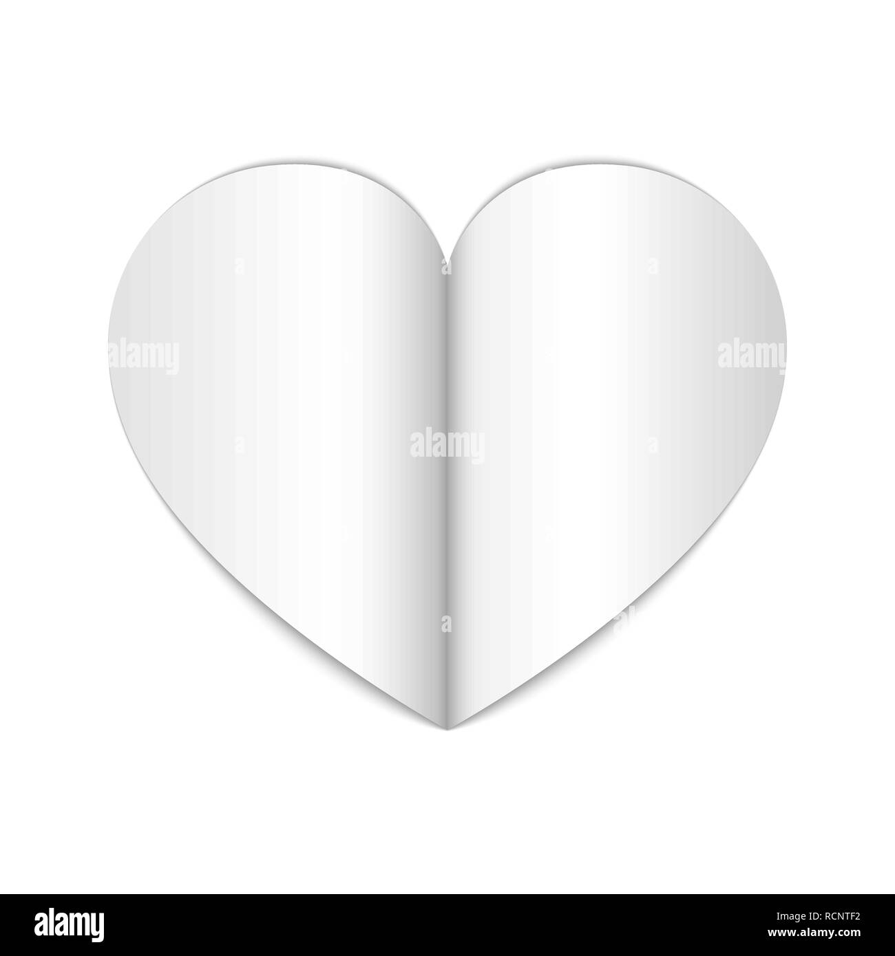 White paper Herzen isoliert. Vector Illustration. Happy Valentines Tag, Grusskarten mit Herz. Stock Vektor