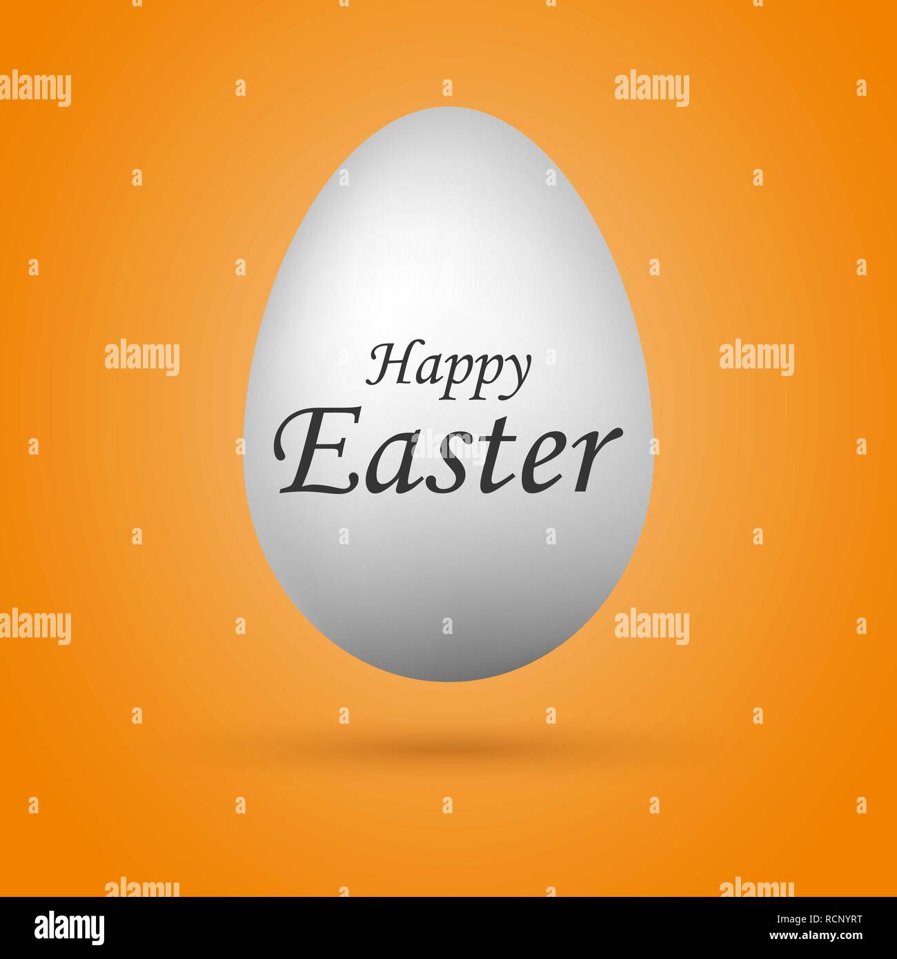 Ei mit Frohe Ostern Schrift. Vector Illustration. Festliche Ostern Karte mit Ei. Stock Vektor