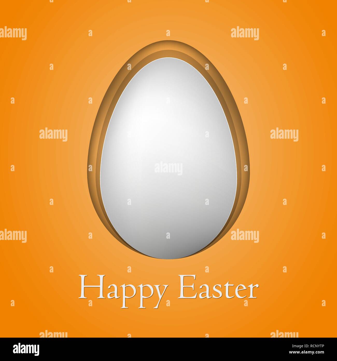 Ei mit Frohe Ostern Schrift. Vector Illustration. Festliche Ostern Karte mit Ei. Stock Vektor