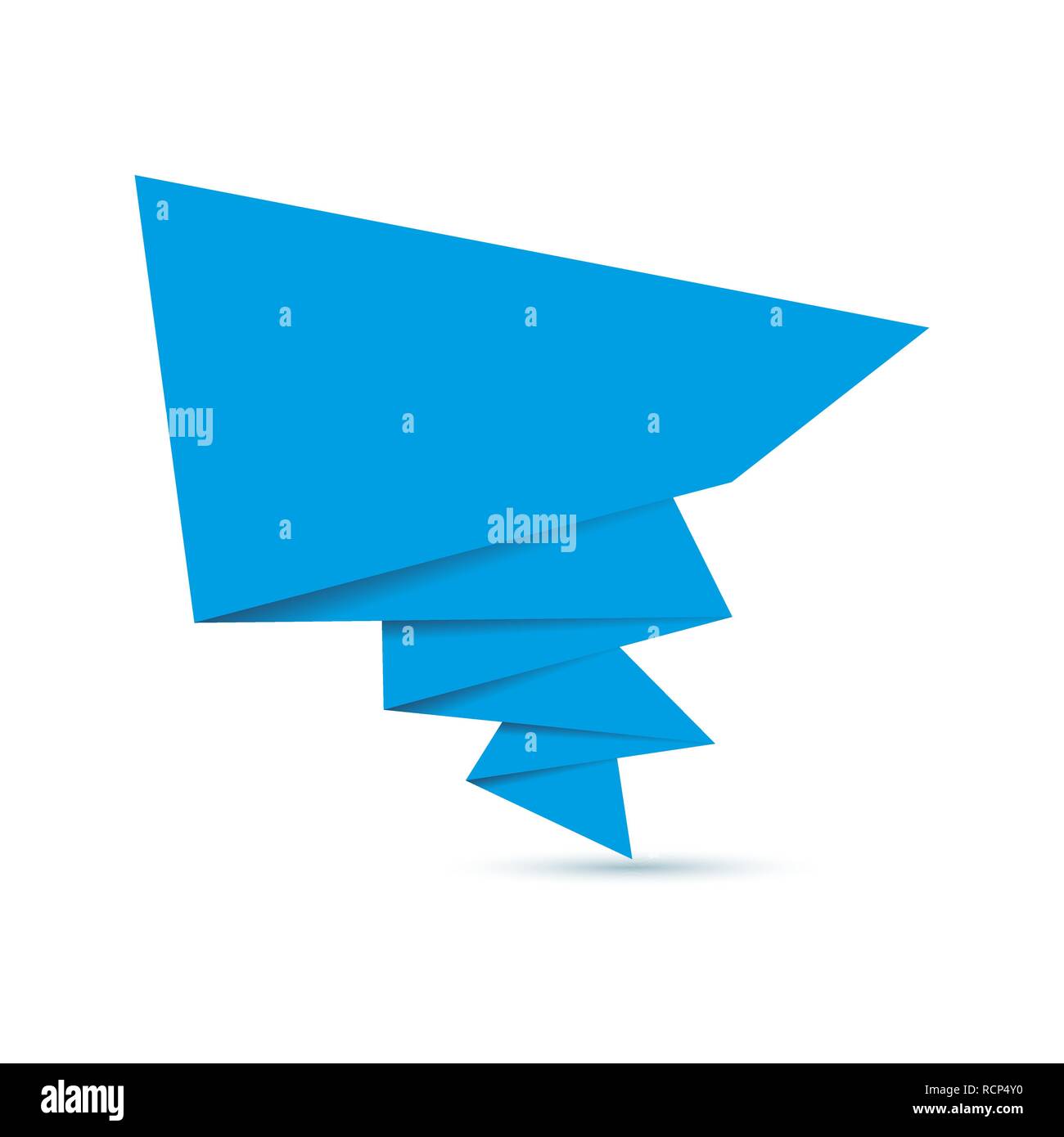 Abstrakte origami Sprechblase. Vector Illustration. Papier Sprechblase isoliert Stock Vektor